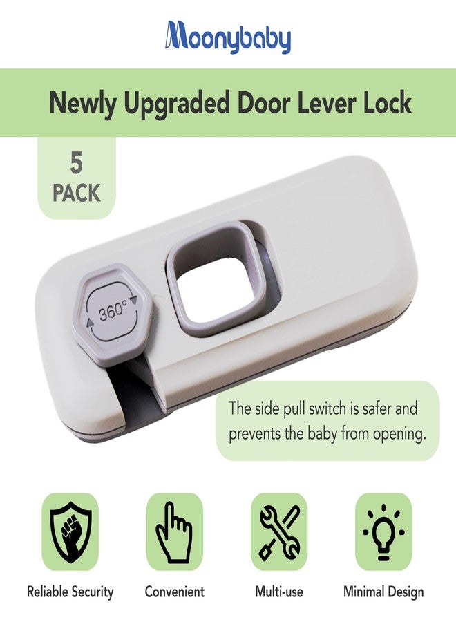 moonybaby Fridge Lock 5 Pack, Child Proof Refrigerator Lock, Fridge Locks for Kids, Child Safety Locks for Doors, RV Refrigerator, Oven Lock Child Safety Cabinet Locks - Image 3