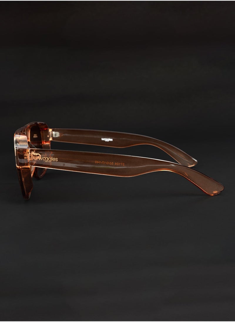 Woggles Uv-Protected Brown Aviator Sunglasses  - Image 3