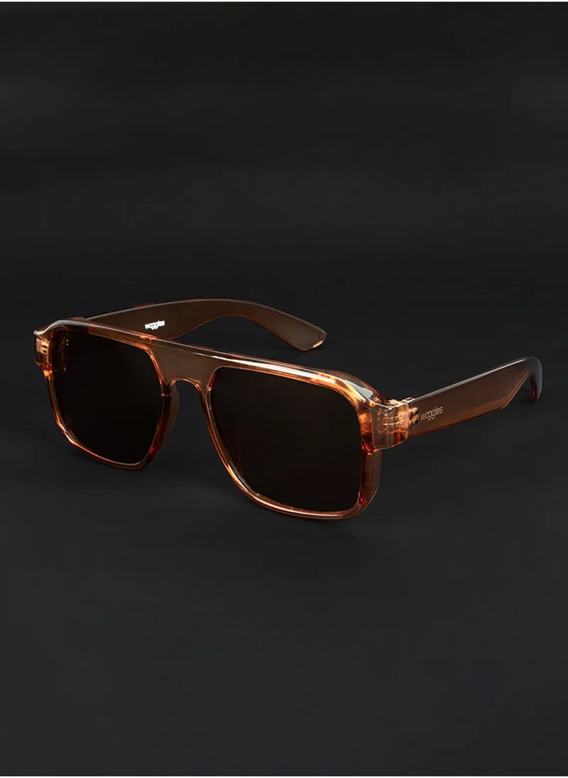 Woggles Uv-Protected Brown Aviator Sunglasses