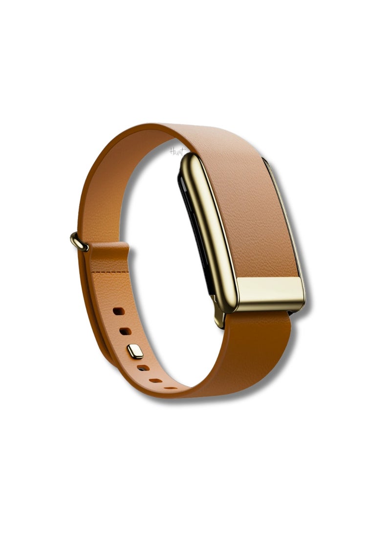 Houmt WHOOP 5.0 Luxury Genuine Italian Leather Band – Premium Accessory for One & Peak – Stylish Professional Replacement Strap – Saddle Tan Finish - Image 1