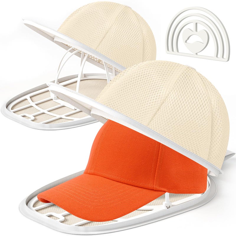 Coopache Coopahce Hat Washer Cage for Washing Machine, Hats Cleaner for Baseball Caps, Hat Washing Cage Cap Washer for Washing Machine, Hats Protector Holder for Dishwasher Fit for Adult and Kid (Cream) - Image 1