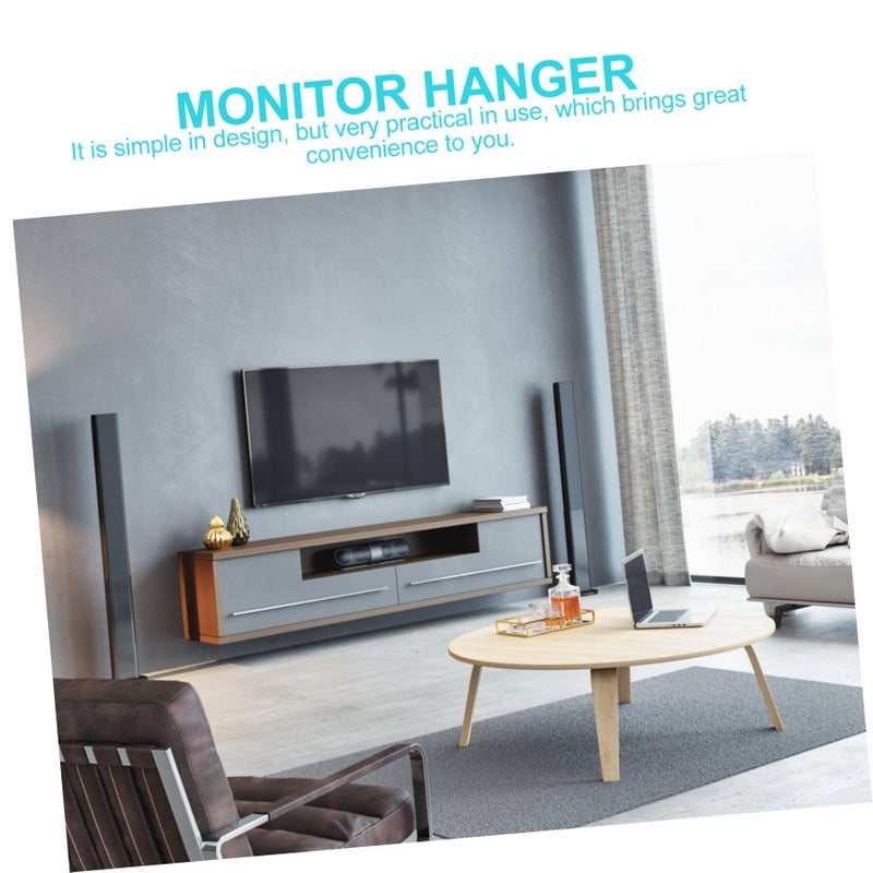 Adjustable Monitor Wall Mount Bracket Space Saving Sturdy Design Easy Install - Image 4