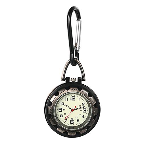 Lancardo Clip On Quartz Watch for Men and Women Glow in The Dark Backpack Buckle Belt Fob Watch for Doctors Nurses Chefs Hiking or Climbing - Image 1