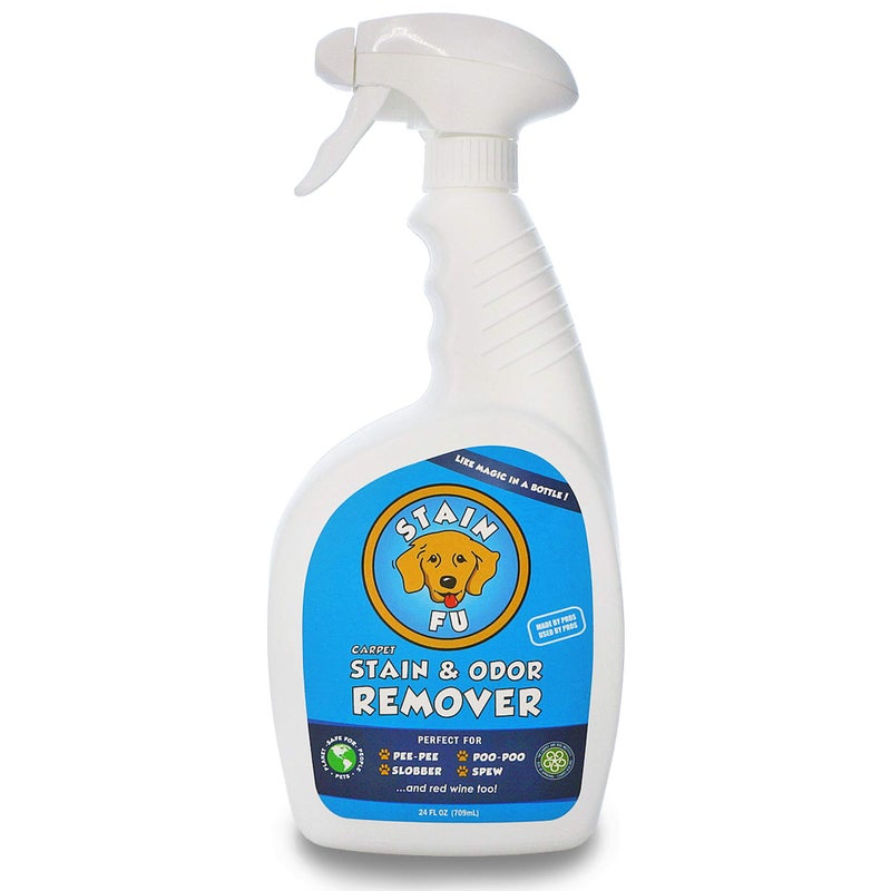 STAIN FU Pro Strength Carpet Odor & Stain Remover Works Like Magic in a Bottle on Tough Urine Feces Vomit and Even red Wine Too! 24 fl.oz - Image 1