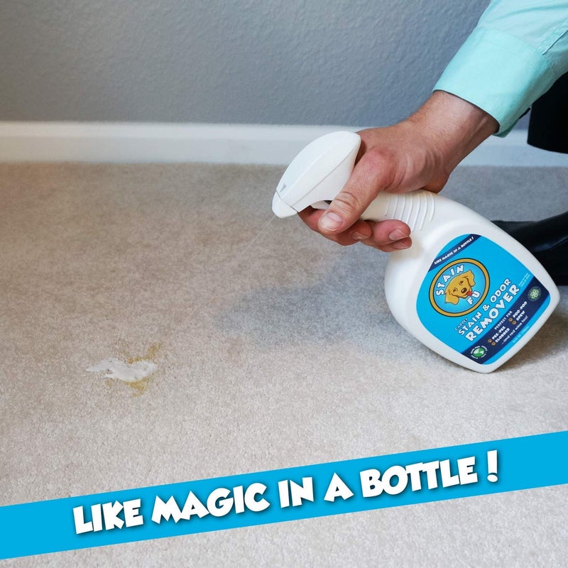STAIN FU Pro Strength Carpet Odor & Stain Remover Works Like Magic in a Bottle on Tough Urine Feces Vomit and Even red Wine Too! 24 fl.oz - Image 5