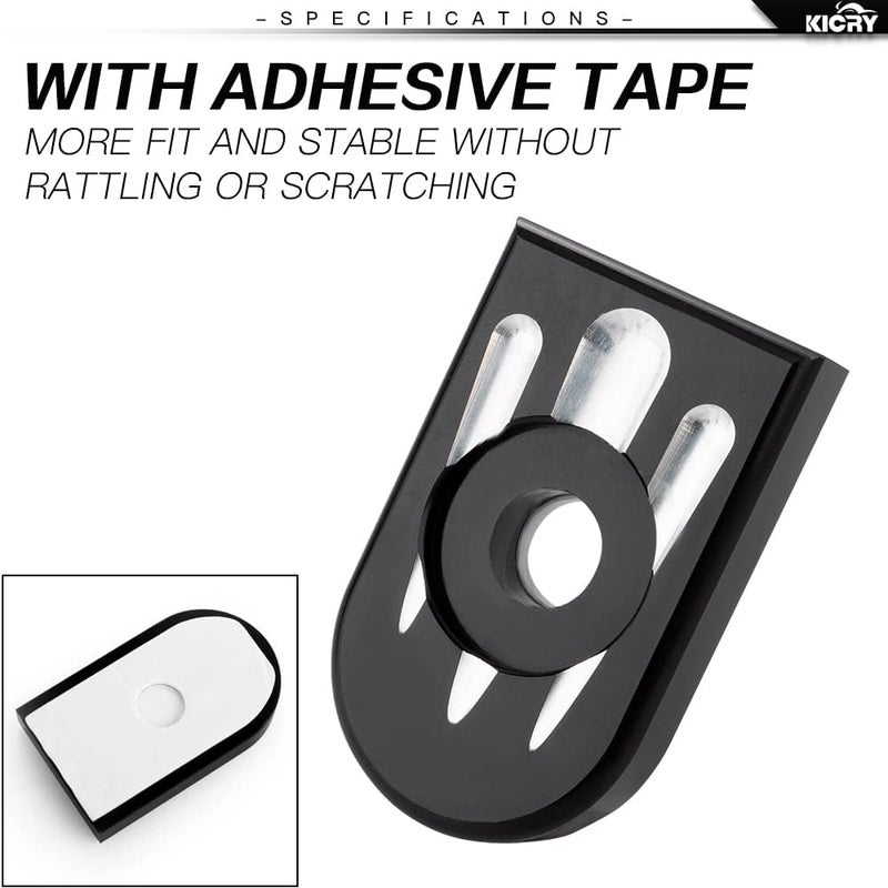 KICRY Seat Bolt Tab Screw Mount Knob Cover for Harley Quick-Release Hardware Kit - Black Knurled Billet Aluminum - Image 3