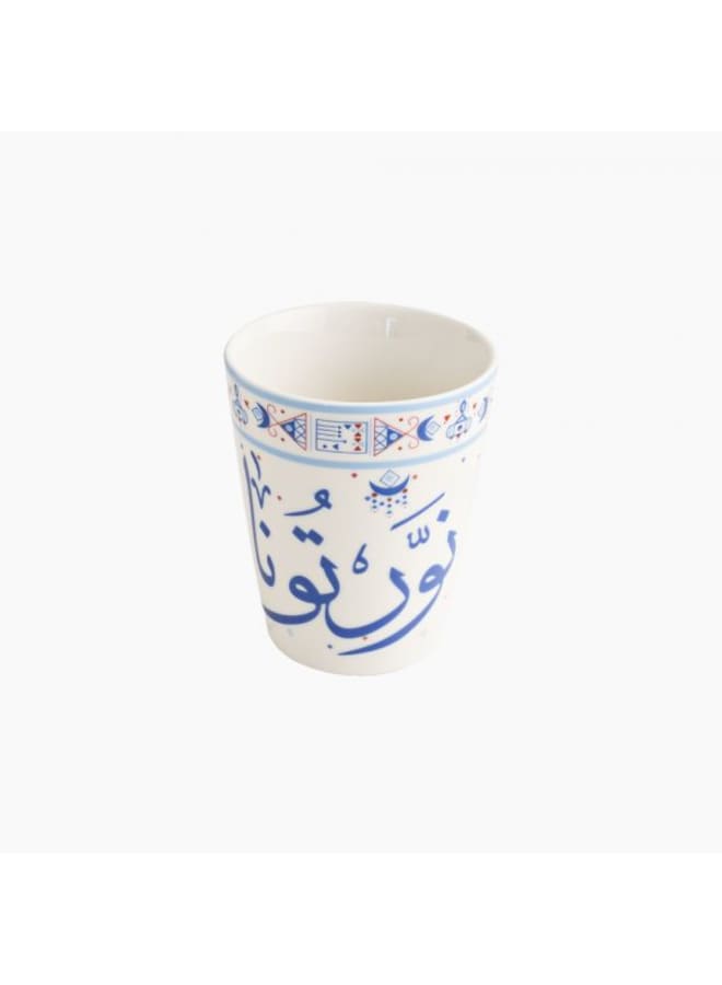 Zinnia Rosa By Zinnia  Nortona Mug – Blue Porcelain – Modern Coffee Mug - Image 1