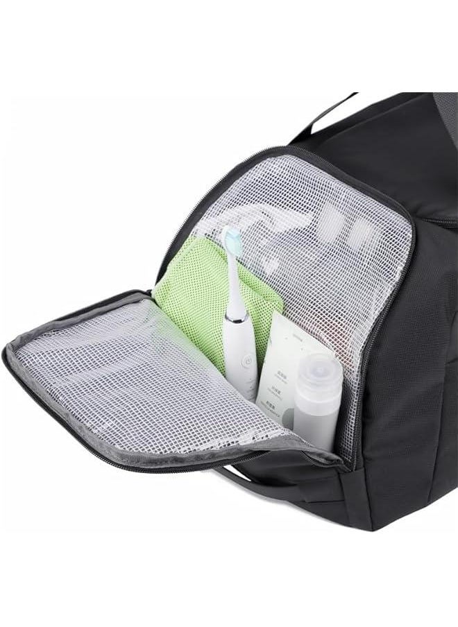 HOOKOR Gym Bag for Men/Women,Travel Duffel Bag with Shoe Compartment, Carry On Weekender/Overnight Bag, Waterproof Gym Backpack Travel Bag for Camping (Gray Dark)  - Image 5