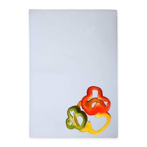 Urmila Plastic® Chopping Board Cutting Board Plastic Chopping Board for Kitchen for Meats Vegetables Fruits Chicken - Antibacterial Surface - Extra Large 18x12 Inches (White) with Knife - Image 4