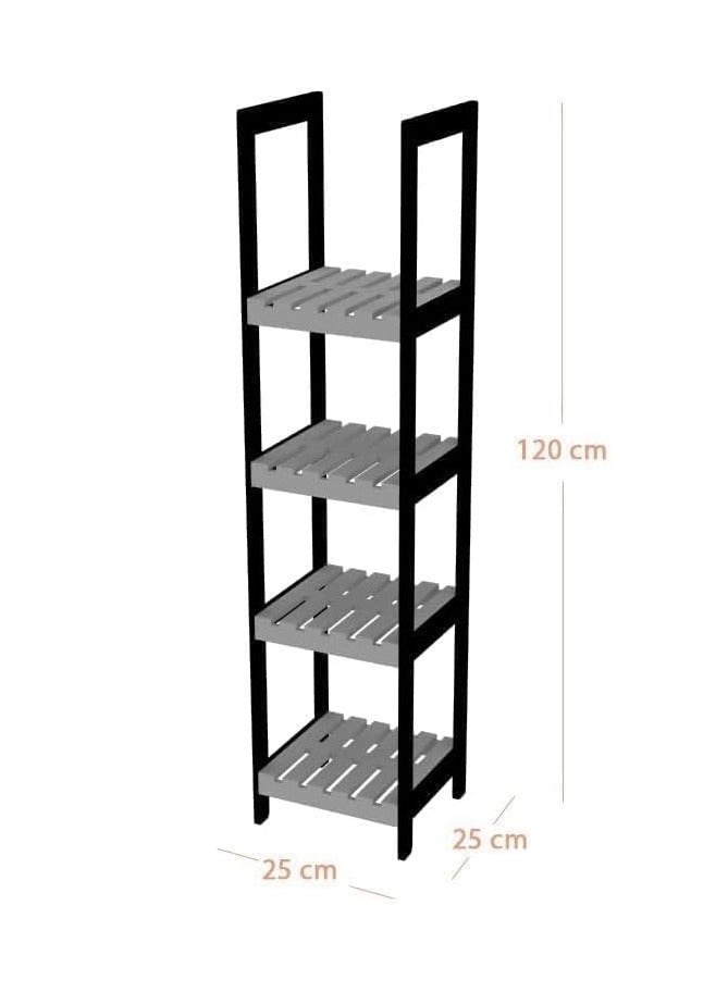 TPGP Bathroom storage shelves black And White made of PVC - Image 2