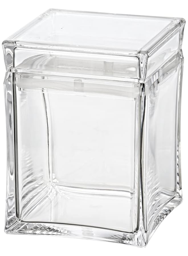 Acrylic Square Canister Jar, 470 ml Capacity, Transparent