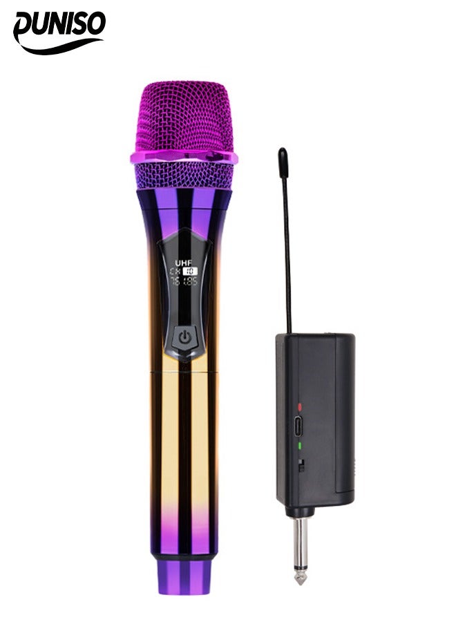 DUNISO Wireless Microphone，Handheld Dynamic Wireless Mic，Plug And Play，Anti Interference,Intelligent Noise Reduction，Suitable For Singing, Karaoke, Church, Speech, Wedding, Party  - Image 1