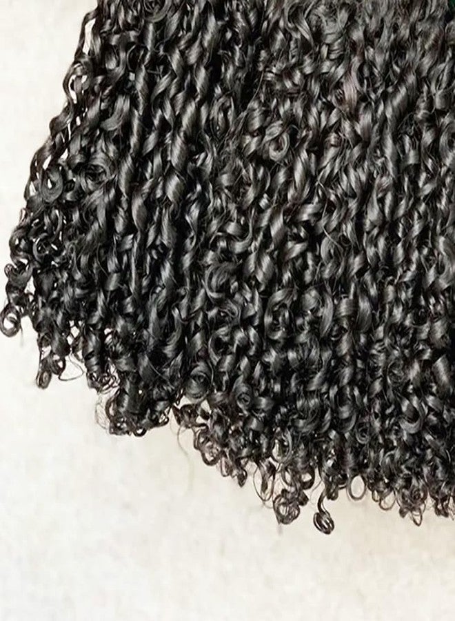 JYZ 16A Double Weft Pixie Curly Human Hair Bundles 14 Inch 1 Bundle Burmese Curly Bundles Human Hair 3C4A 100% Unprocessed Brazilian Raw Virgin Hair Extensions Quick Weave Extensions Natural Color - Image 4