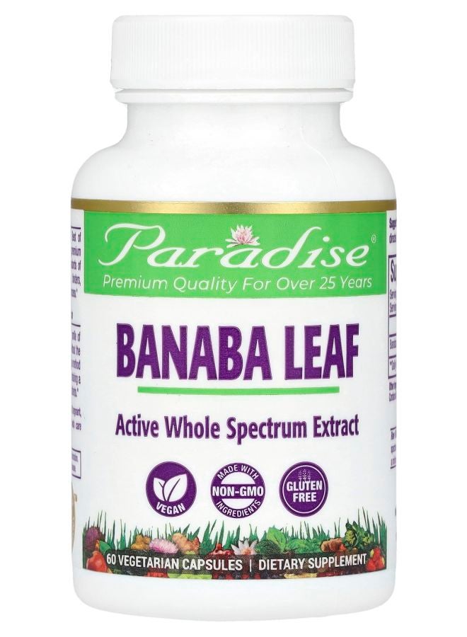 Paradise Herbs Banaba Leaf 60 Vegetarian Capsules