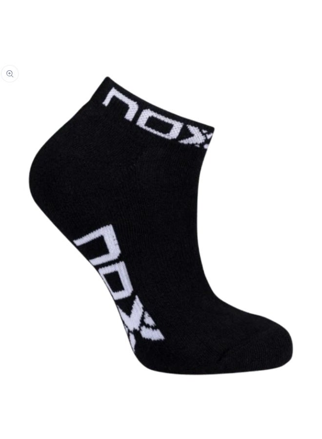 Nox Short Socks Black/White Logo (35-39)