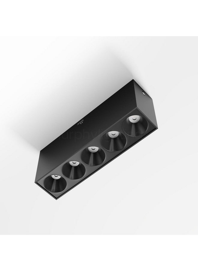MURPHY Murphy 10W Black Gold Finish Square Laser Surface LED COB Spot, Focus, Down Ceiling Light, Surface Light (Warm White, Pack of 1), with 2 Years Warranty - Image 1