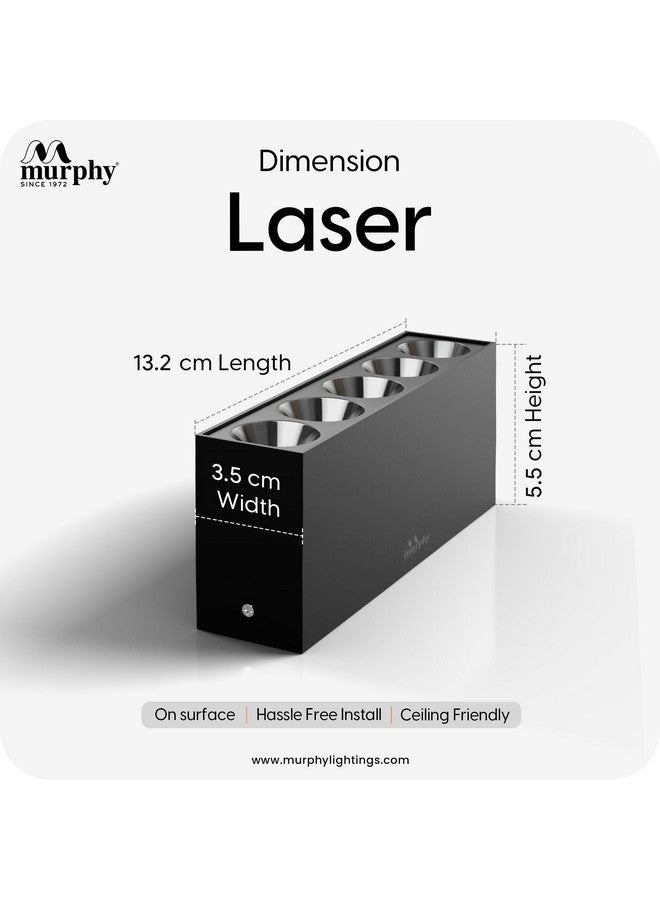MURPHY Murphy 10W Black Gold Finish Square Laser Surface LED COB Spot, Focus, Down Ceiling Light, Surface Light (Warm White, Pack of 1), with 2 Years Warranty - Image 4