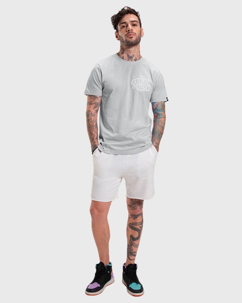 بيواكوف تيشيرت رجالي رمادي بطبعة دماغ جرافيك - Image 4