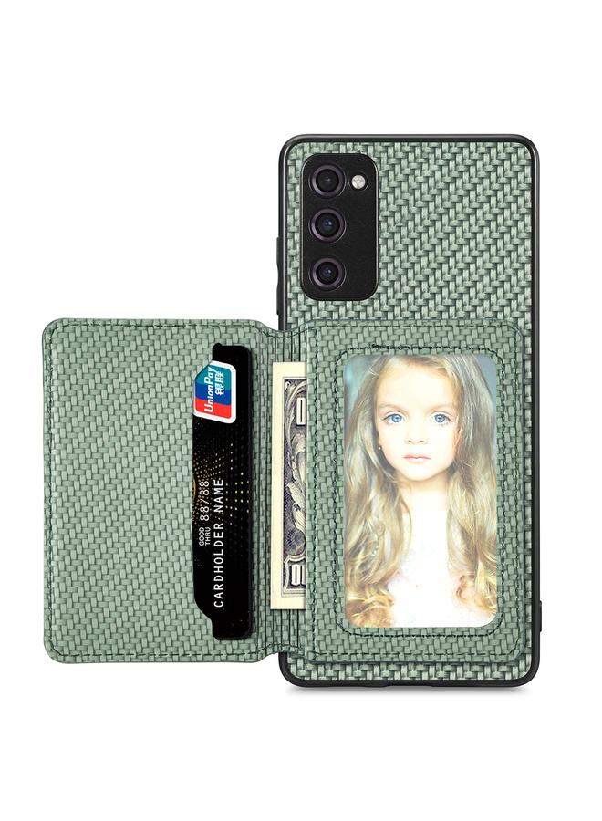 اس-توب جراب لهاتف Samsung Galaxy S20 FE مصنوع من ألياف الكربون ومحفظة مغناطيسية وحقيبة هاتف - Image 1