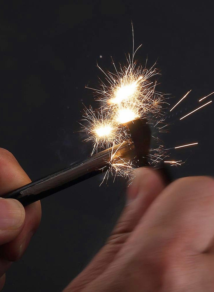 KASTWAVE Drilled Ferro Rod Fire Starter, 4 Inch Flint Steel with Paracord Lanyard Handle, Striker and Whistle, Hiking, Camping All-Weather Ferrocerium Rod - Image 5