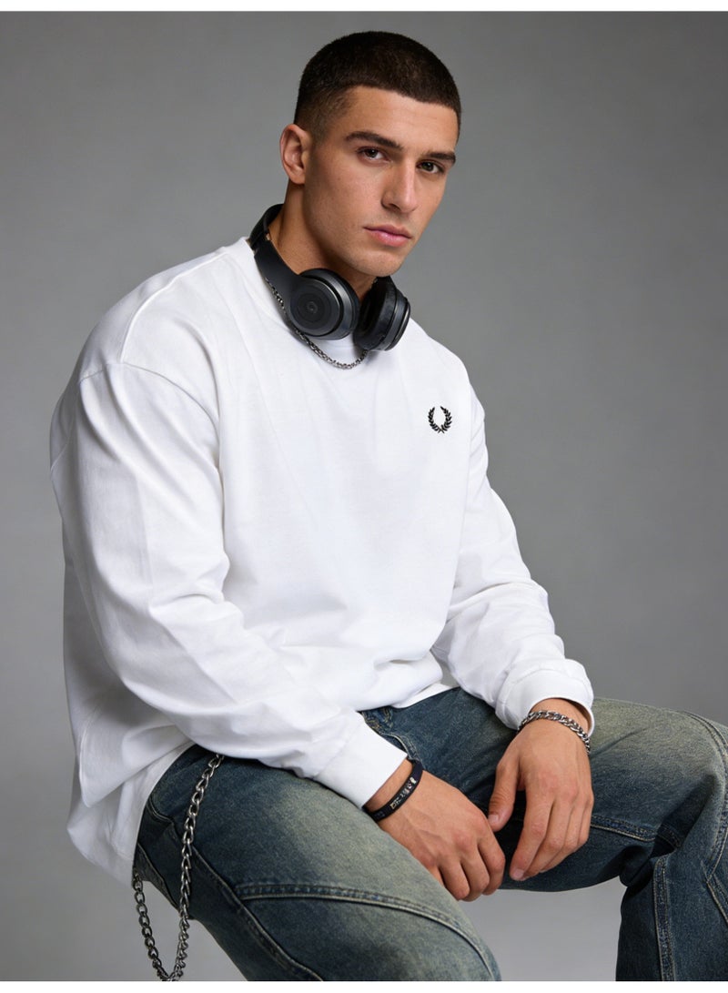 فريد بيري Fred Perry men's and women's laurel LOGO T-shirt | classic casual pullover/cotton 300g - Image 1