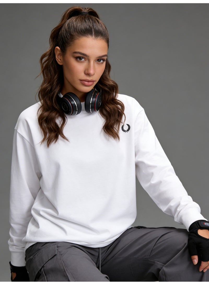 فريد بيري Fred Perry men's and women's laurel LOGO T-shirt | classic casual pullover/cotton 300g - Image 4