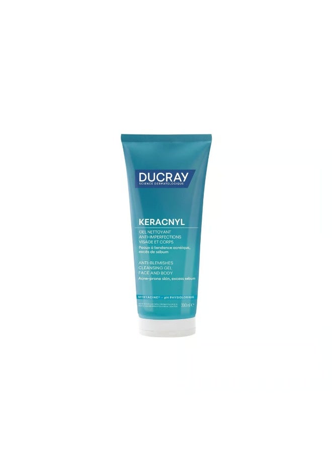 Ducray Keracnyl Anti-Blemishes Cleansing Gel 200ml - Image 1