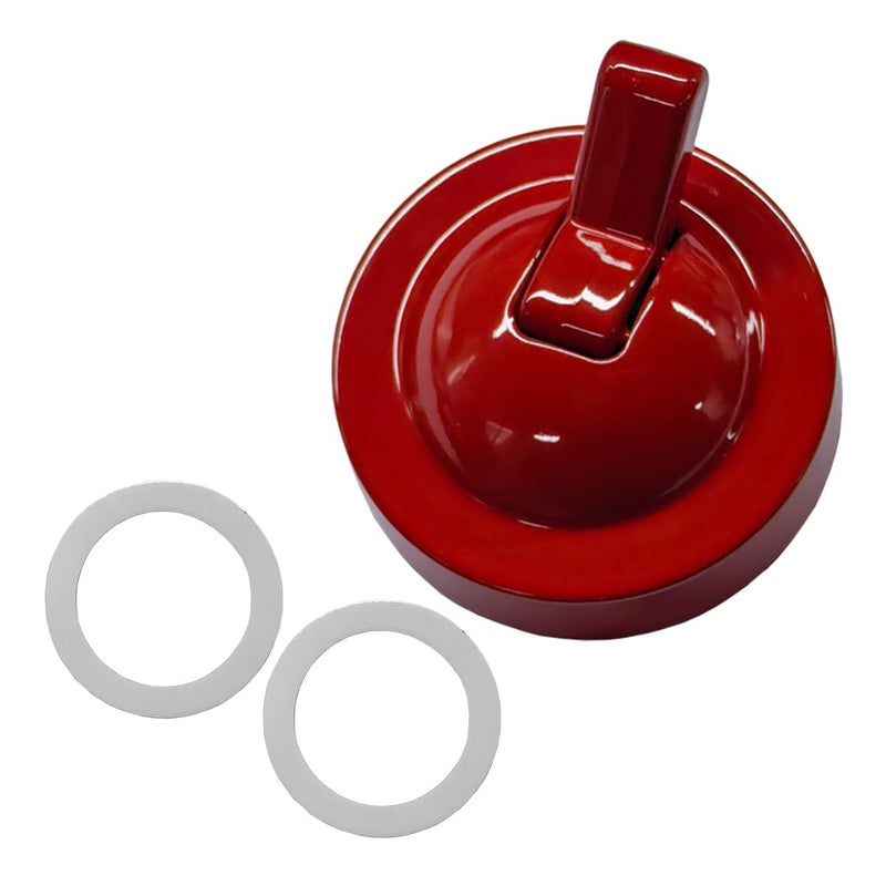 DUSCOKE Car Push Start Button Cover, Metal Anti-Scratch One Button Start/Stop Joystick, Auto Engine Ignition Rocker Cover, Universal Vehicle Interior Decoration Accessories for Truck SUV Computer (Red) - Image 1