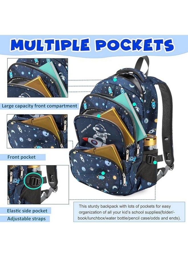 Hyper Adam 35 l Space Blue School Bag School Backpack College Travel Office Multipurpose Backpack Picnic Bag for Boys & Girls HA-117 - Image 3