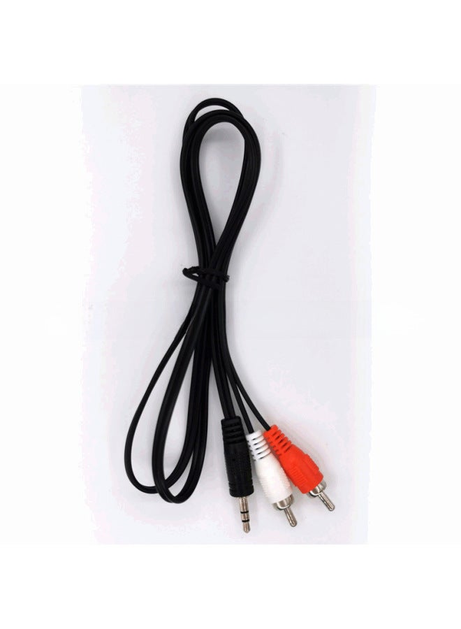 Spot 3.5mm Audio Line 1-2 AV Audio Line Audio Line Earphone Line 3.5 To Double Lotus Audio Line-Color:Black-Length:1.8m  - Image 2