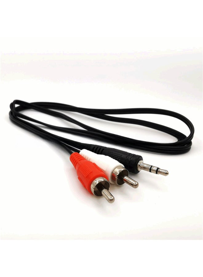 Spot 3.5mm Audio Line 1-2 AV Audio Line Audio Line Earphone Line 3.5 To Double Lotus Audio Line-Color:Black-Length:1.8m  - Image 3