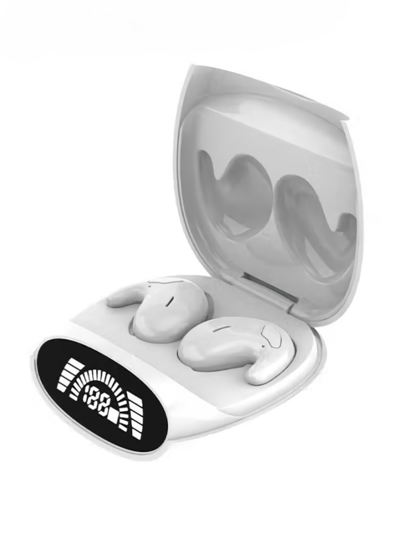 AROAQ Wireless Sleep Earbuds, Soft Comfortable Invisible Bluetooth Earphones, HIFI Sound Stable Noise Cancelling Wireless Headsets, Long Endurance Gaming Headphones With Mic, (White)