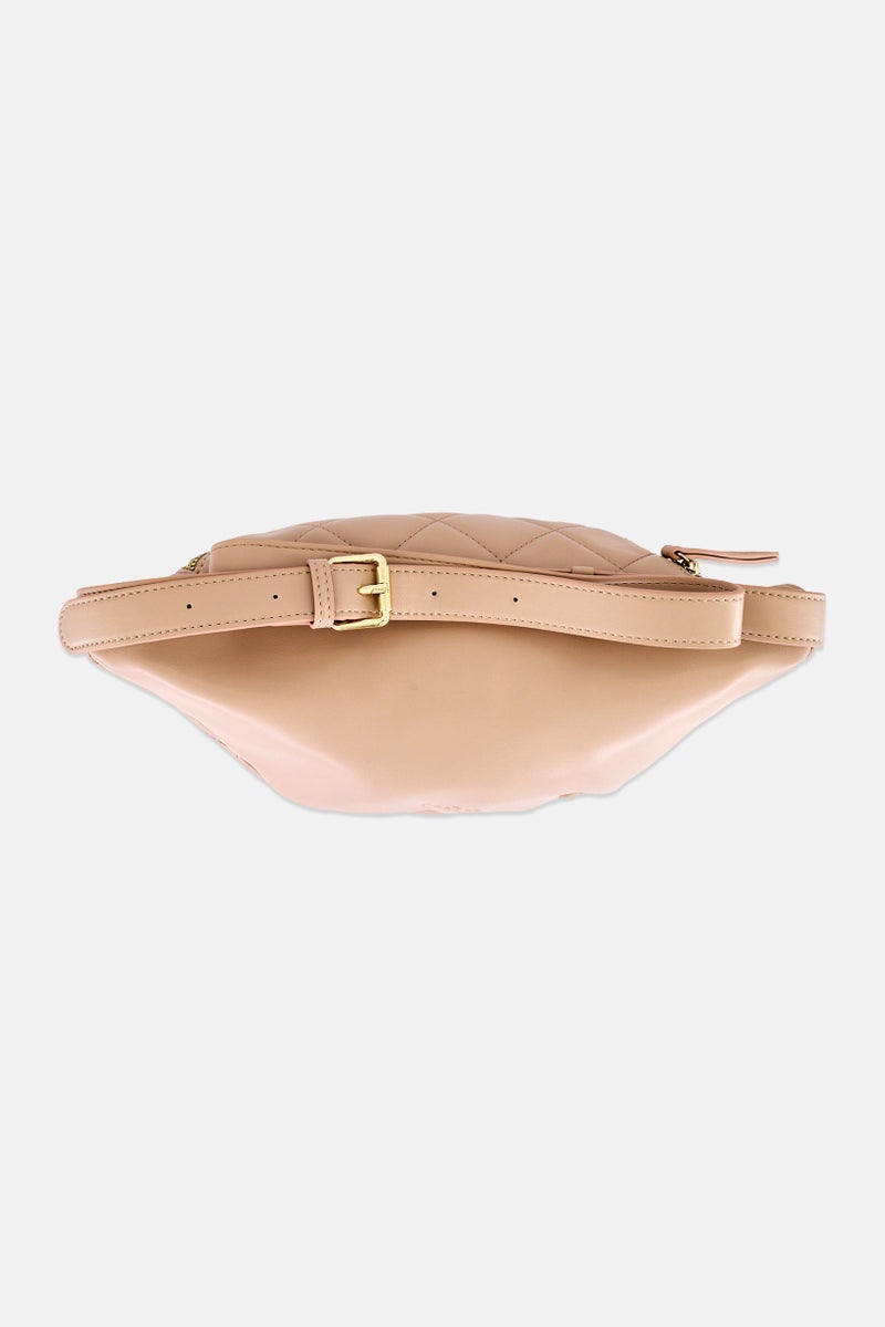 Deezee Women 2 Pcs Brand Logo Fanny Pack With Coin Pouch, Beige - Image 2
