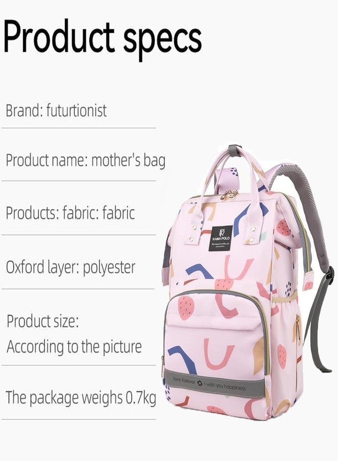Winnies Diaper Bag Backpack for Moms – Printed Waterproof Maternity Baby Bag with Multiple Pockets | Travel & Hospital Use - Image 3