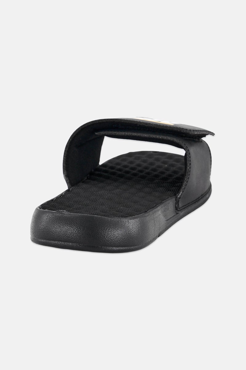 ISlide Men Miami Heat Bar Logo Slip On Slides, Black - Image 3