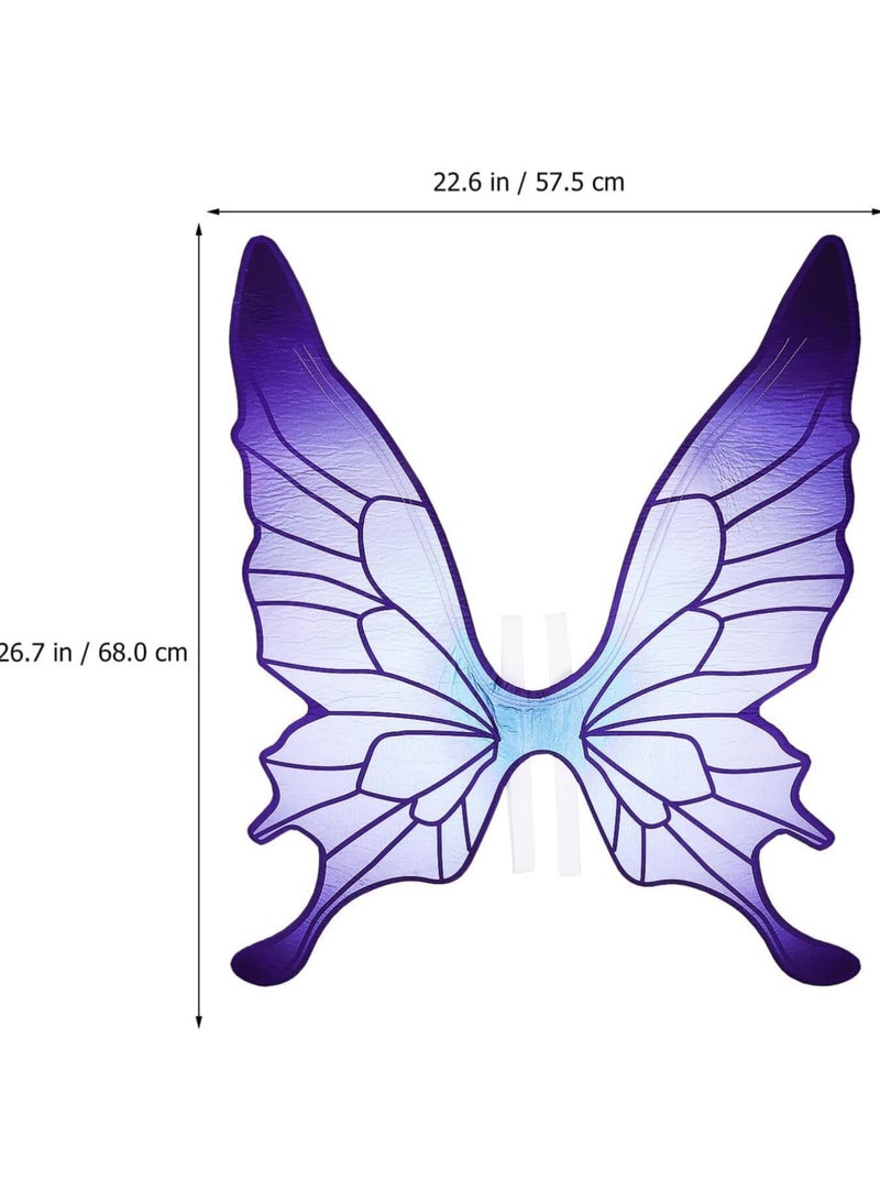 Excefore Butterfly Fairy Wings Purple Sparkle Princess Butterfly Wings Wings Dress Up Girls Butterfly Costume Birthday Wedding Decoration For Women Girl - Image 5