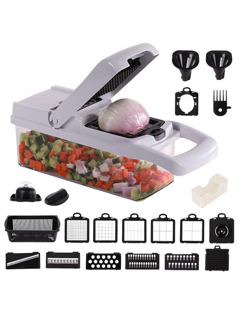 Multifunctional 6 in 1 Food Chopper Kitchen Vegetable Slicer Dicer Cutter Veggie Carrot and Garlic Chopper