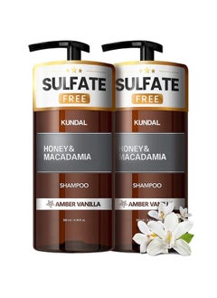 KUNDAL English Rose Sulfate Free Moisturizing Shampoo for Dry Damaged Hair with Argan Oil, 16.9 oz, x 2 bottles  - Image 1