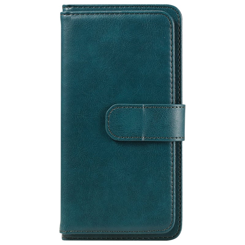 HuHa Case Cover For Honor 200 Lite Global Multi-Function Wallet 10 Card Slots Leather Phone Case(Dark Green) - Image 3