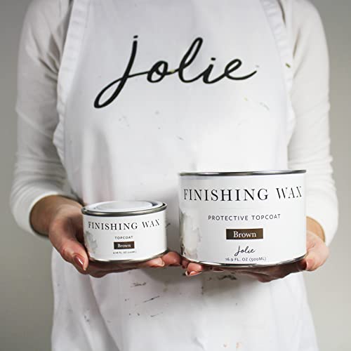 Jolie Finishing Wax - Protective topcoat Paint - Use on interior furniture, cabinets, walls, and accessories- Odor-Free,Non-Hazardous-Brown-500ml - Image 3