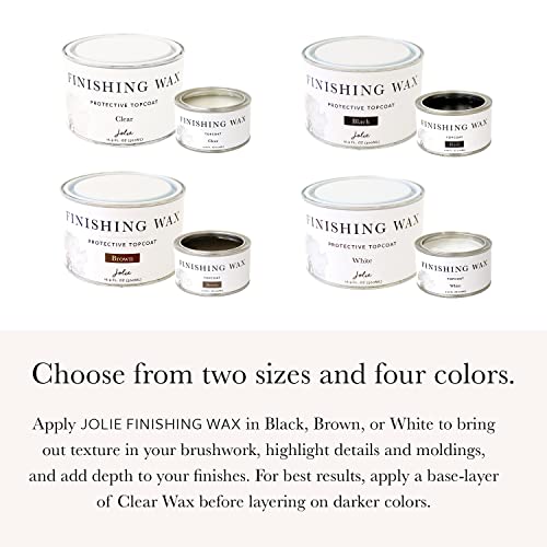 Jolie Finishing Wax - Protective topcoat Paint - Use on interior furniture, cabinets, walls, and accessories- Odor-Free,Non-Hazardous-Brown-500ml - Image 4