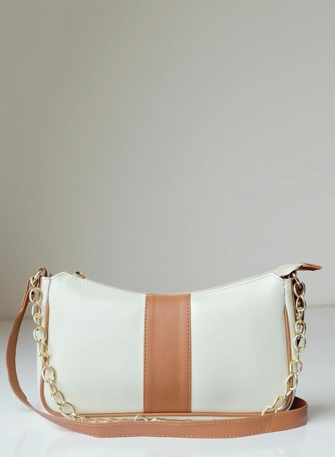 IMARS Premium White Shoulder bag with sling strap for women | Stylish crossbody bag | Ladies shoulder purse - Image 2