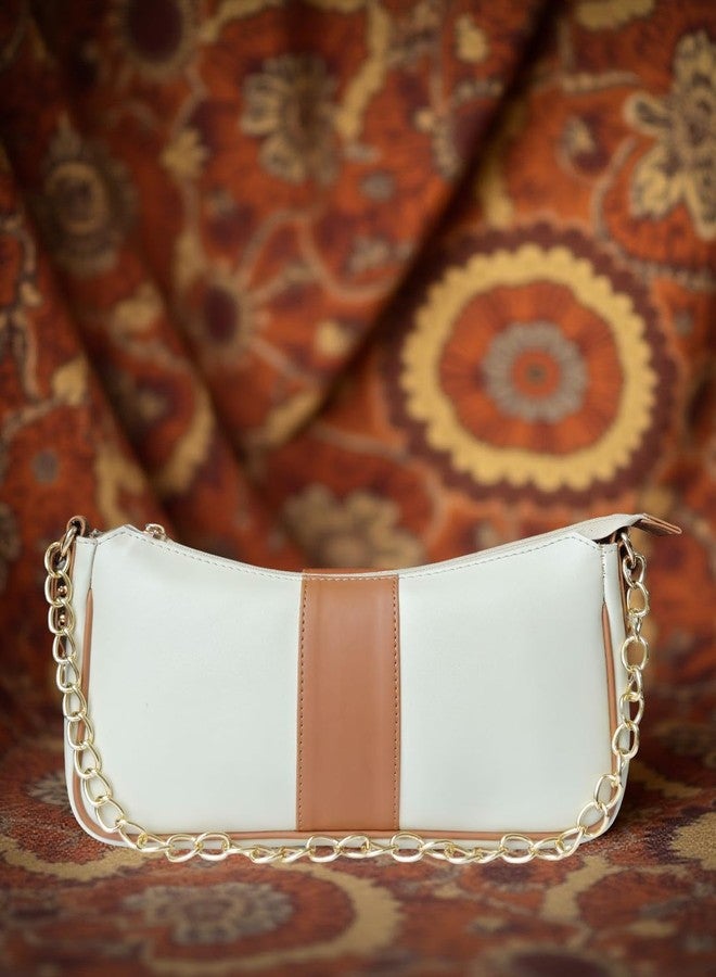 IMARS Premium White Shoulder bag with sling strap for women | Stylish crossbody bag | Ladies shoulder purse - Image 3