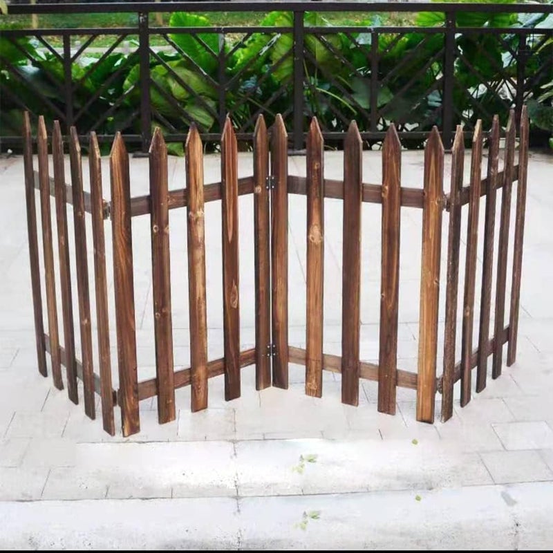 LINGWEI Wooden Garden Fence - 160x50x1cm | Decorative Natural Wood Lawn Edging for Outdoor & Garden Decoration | Flexible and Easy to Install Border Fence - Image 5