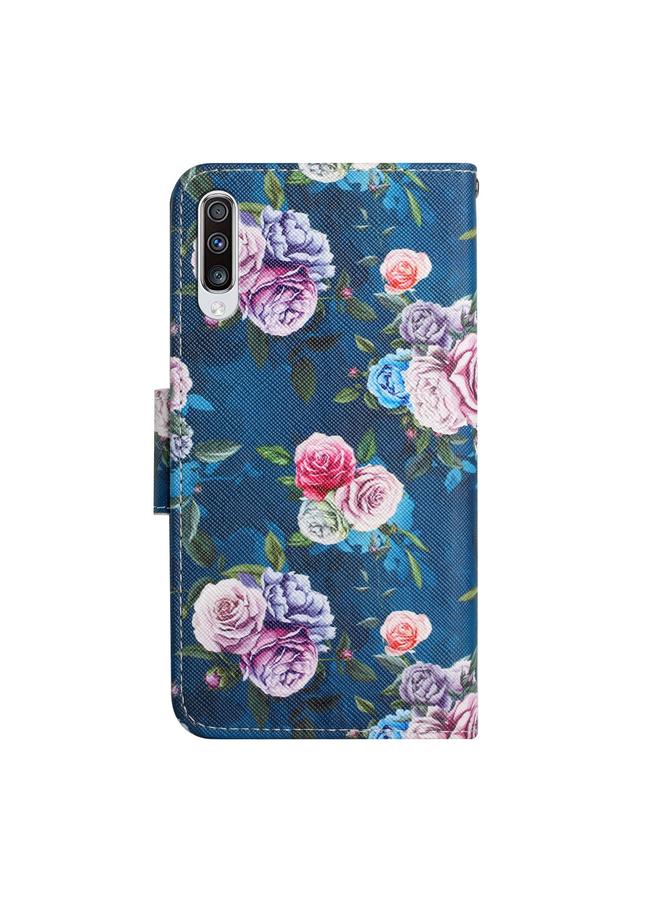 اس-توب جراب لهاتف Samsung Galaxy A50، جراب جلدي أفقي قابل للطي بنمط مرسوم مع حامل وفتحة بطاقة ومحفظة - Image 3