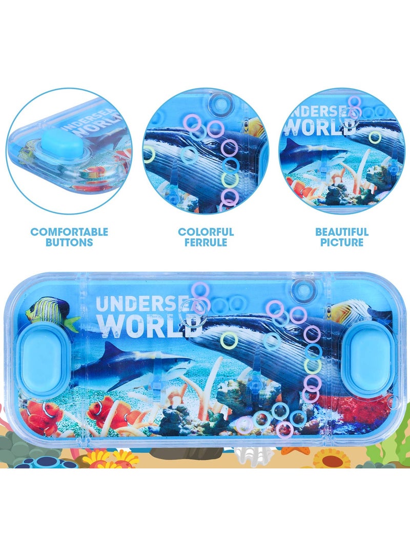 SYOSI Handheld Water Games 4 Packs Ocean Theme Water Toss Ring Game Aqua Toy Water Ring Game for Kids Stocking Stuffers Handheld Water Game Travel Games for Kids and Family for Party Favor  - Image 2