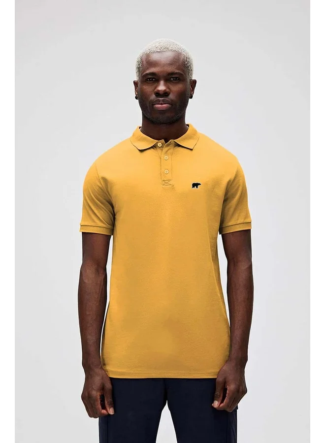 Bad Bear Gabriel Yellow Polo-Collar Men's T-Shirt.
