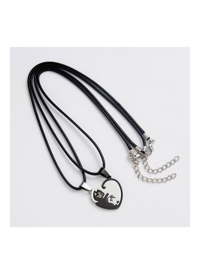 NIBEMINENT - 2-Piece Splice Cat Couple Pendant Necklace - Image 1