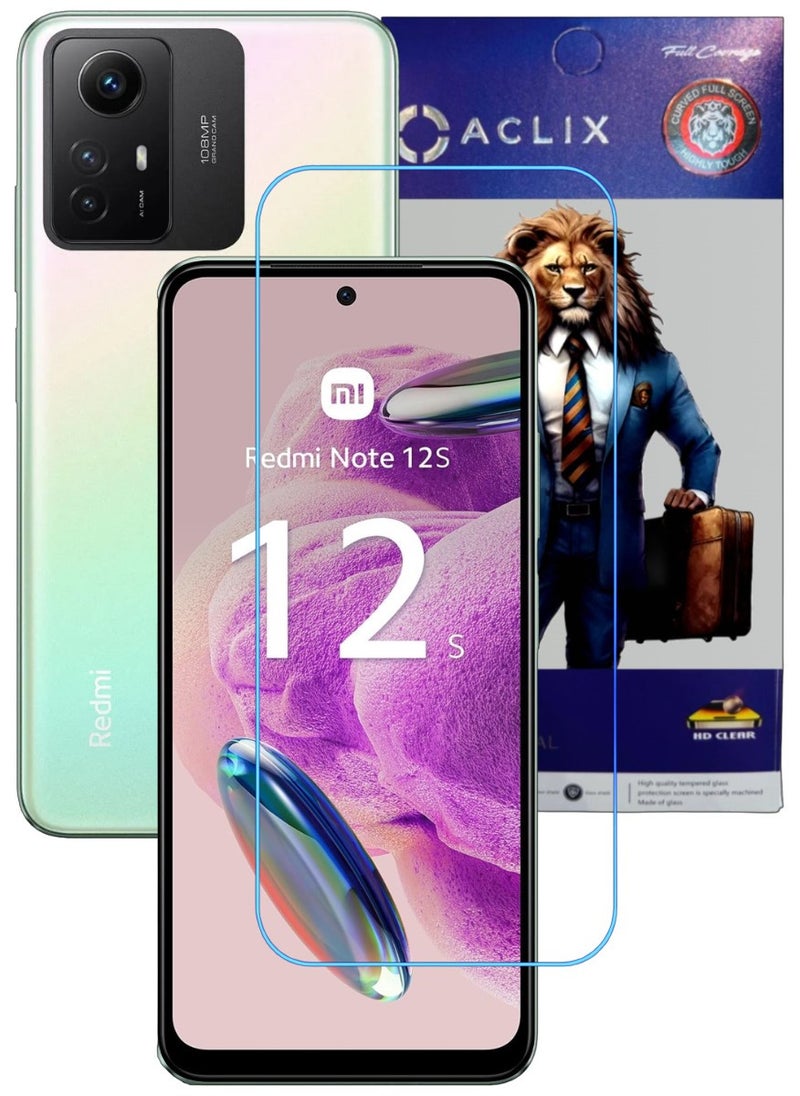 ACLIX Antistatic ESD Dustproof Premium Quality High Definition Clear Tempered Glass Screen Protector Designed For Xiaomi Redmi Note 12S - Image 1