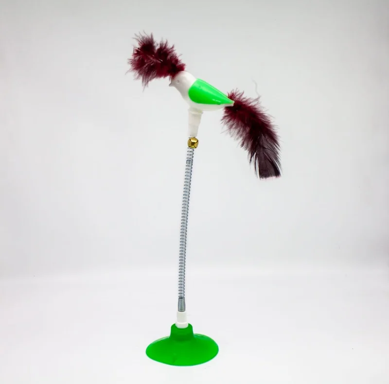 Tineke Suction Cup Spring Loaded Bird Cat Toy 1 Piece